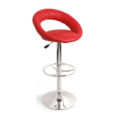 Euro Gas Lift Bar Chair Swivel Stools - Red